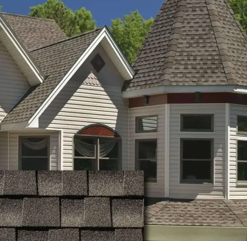 GAF Timberline HDZ shingle, Brown, reference swatch