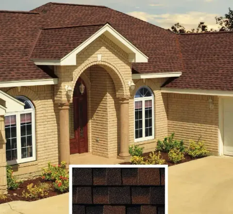 GAF Timberline HDZ shingle, Hickory, reference swatch