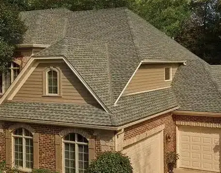 GAF Timberline HDZ shingle, Weatherwood, reference swatch